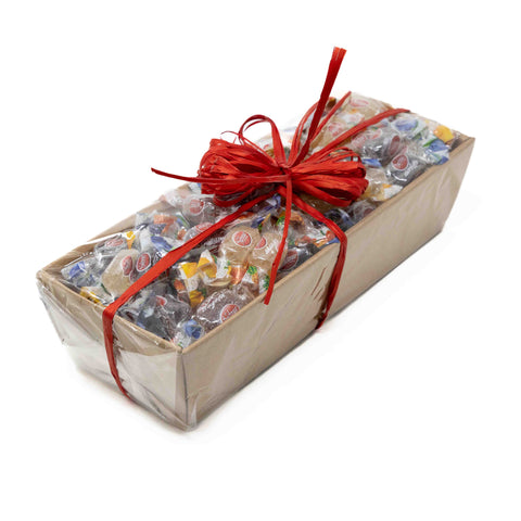 Vassoio rettangolare con 1 kg di caramelle gelèe alla frutta Dufour