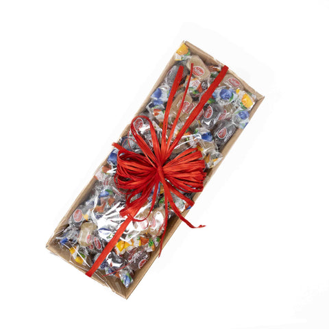Vassoio rettangolare con 1 kg di caramelle gelèe alla frutta Dufour