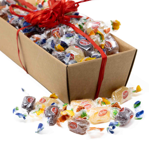 Vassoio rettangolare con 1 kg di caramelle gelèe alla frutta Dufour