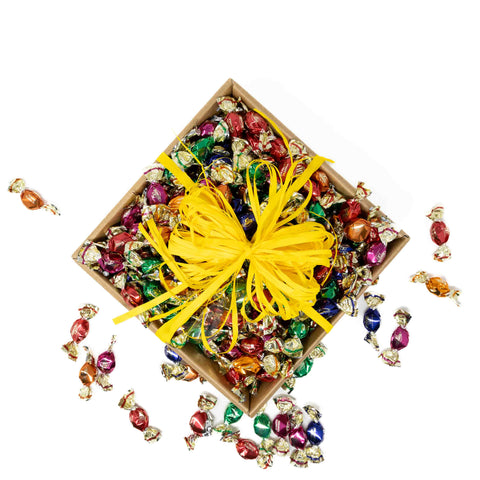 Vassoio quadrato con caramelle bye frutta by Mangini kg.1