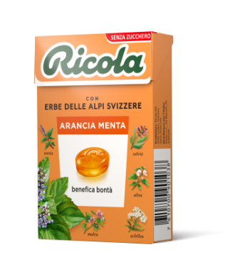 Astuccio Ricola Arancia Menta 50g