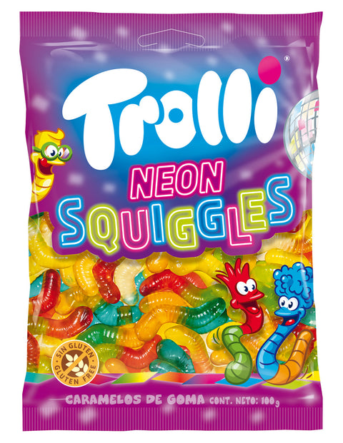 Bustina Caramelle Gommose SQUIGGLES Neon Trolli 100g