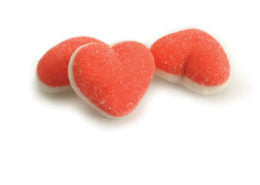 Caramelle gommose Cuore Bicolore Bianco e Rosso Damel kg. 1