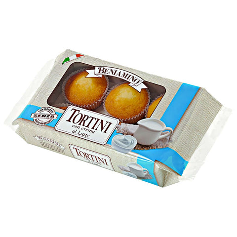 Tortini vaschetta crema latte pezzi 6 Beniamino