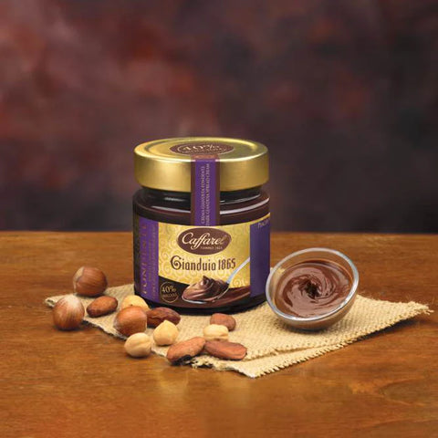 Crema Spalmabile Gianduia 1865 (40% nocciole) Fondente Caffarel g. 210