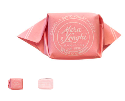 Caramelle Quadre Yogurt e Fragola kg.1 Mera&Longhi
