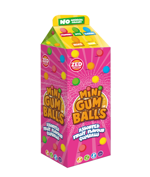 Mini Gum Balls Brick Zed Candy 400g