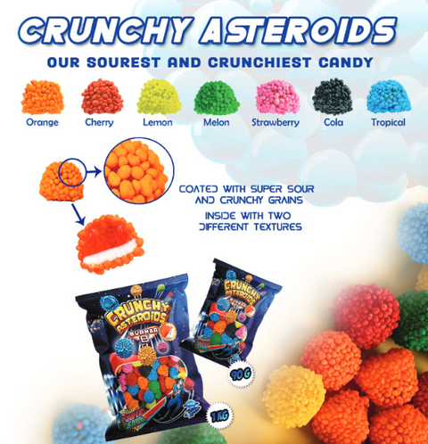 Caramelle gommose Asteroidi granellati, Burmar Sweets kg.1