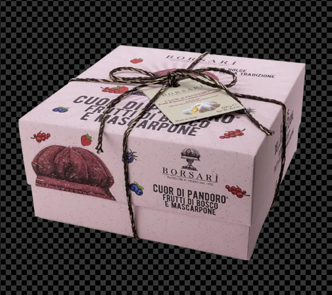 I Rustici - Cuor di Pandoro Mascarpone e Frutti di Bosco - Kg. 1 Borsari