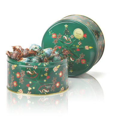 Latta di Natale grande con cioccolatini assortiti 400 g Venchi