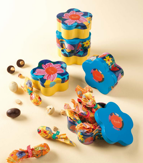 Lattina regalo Fiore con ovetti di cioccolato 55 g Venchi