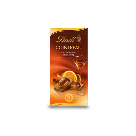 Tavoletta Lindt al Latte con ripieno al Cointreau (33%) g. 100