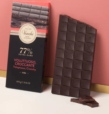 Maxi tavoletta Nibs 77% 600 g Venchi