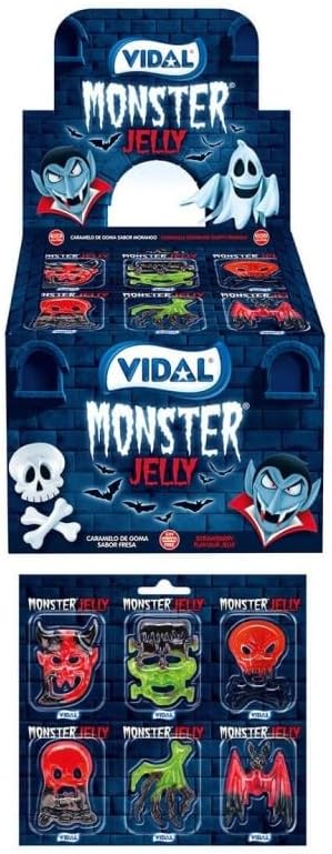 Monster Jelly espositore 66 pezzi Vidal circa 726 grammi