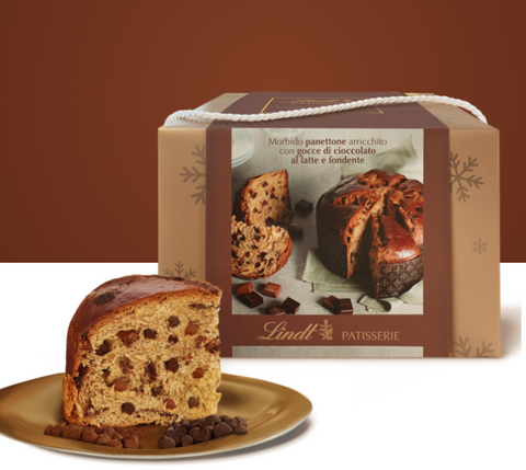 Panettone Lindt Patisserie  con gocce di cioccolato kg 1