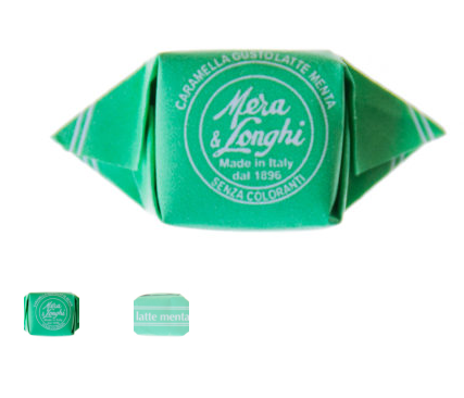 Caramelle Quadre Latte Menta kg. 1 Mera&Longhi