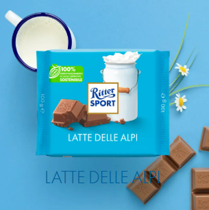 Tavoletta Cioccolato Latte delle Alpi 100g Ritter Sport