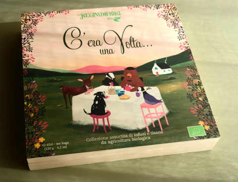 Scatola regalo legno 40 filtri REGINA DI FIORI BIO  120gr.