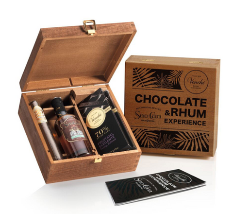 Scatola legno Chocolate & Rhum 7 Anni Experience 248 g + 20 cl Venchi