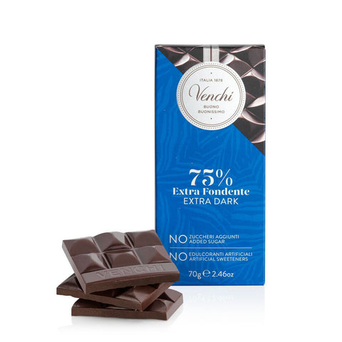 Tavoletta Extra Fondente 75% NO Zuccheri Aggiunti 70 g Venchi