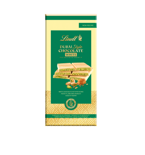 Tavoletta di cioccolato bianco Lindt Dubai Style Chocolate 150 g