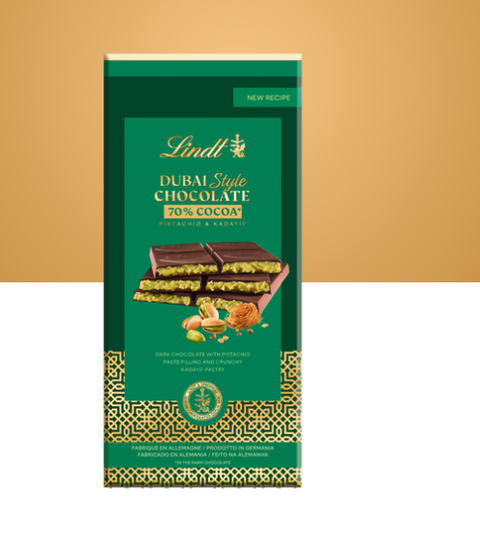 Tavoletta di cioccolato extra fondente 70% Lindt Dubai Style Chocolate 145g