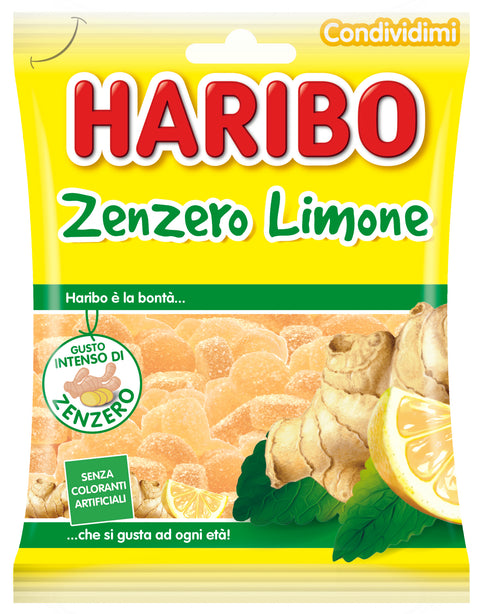 Busta caramelle gommose Zenzero limone Haribo gr.175