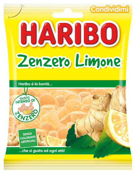 Busta caramelle gommose Zenzero limone Haribo gr.175