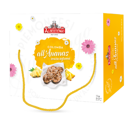 Albertengo Colomba Ananas senza scorze agrumi scatola kg.1