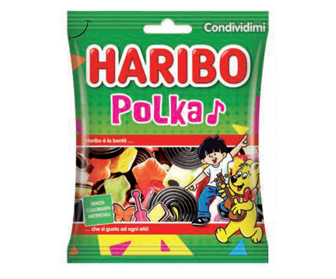Busta caramelle gommose Polka Haribo gr. 265