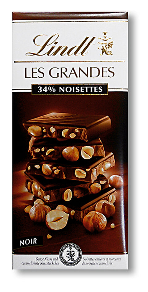 Tavoletta Lindt al Cioccolato Fondente con Nocciole intere g. 150