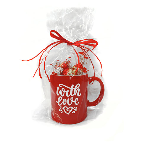 Tazza rossa con 150g Dubledone al cioccolato al latte Venchi