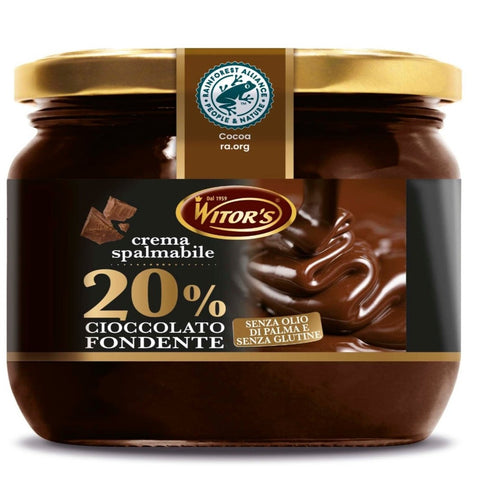 Crema al cioccolato fondente 20 % grammi 360 Witor's